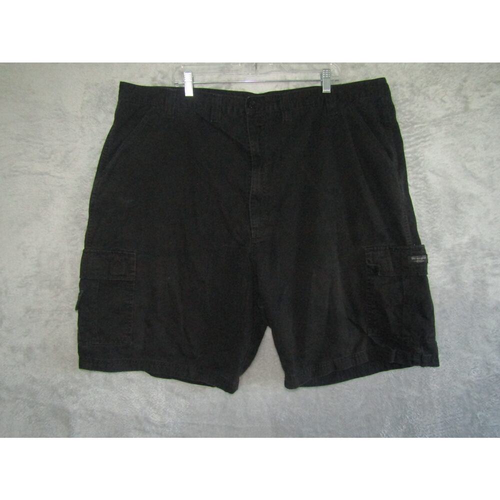 Wrangler Black Cargo Shorts Men's Size 46 100% Cotton Pockets Casual Outdoor Wor